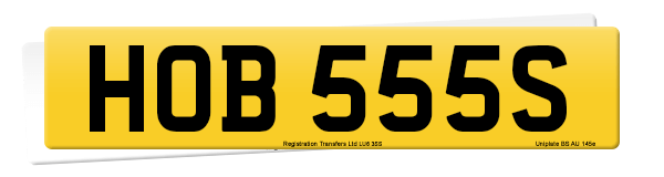 Registration number HOB 555S